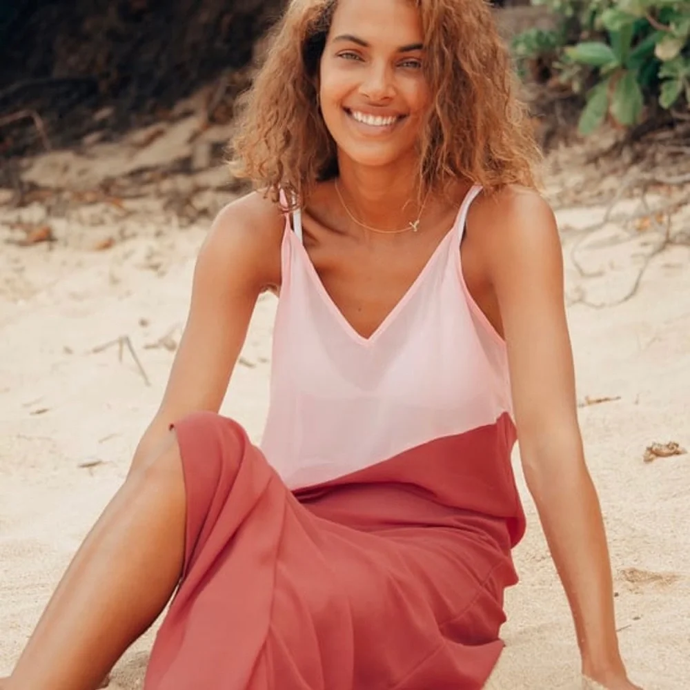 NWT- Seaside Retreat Red and Blush Maxi
Cover-Up - Picture 3 of 5